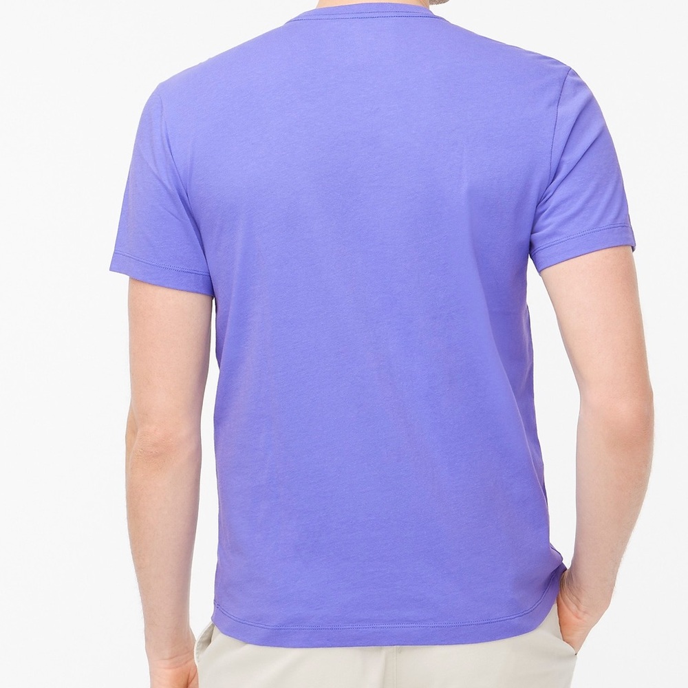 New mens JCrew purple cotton casual shirt sleeve crew neck tee Xl - Picture 5 of 6